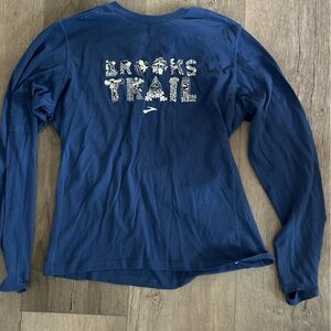 Brooks Blue Graphic Longsleeve Tee Men’s Medium